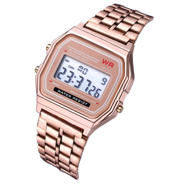 WR F91W Steel Band Electronic Watch - Image 5