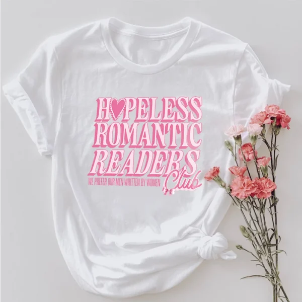 Pink Romance Book Tshirt - Image 2