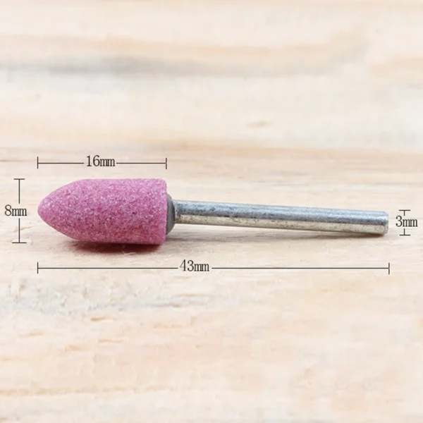 10Pcs Abrasive Mounted Stone For Dremel Accessories Grinding Stone Wheel Head For Dremel Rotary Tools Bullet-Shape Pink - Image 3