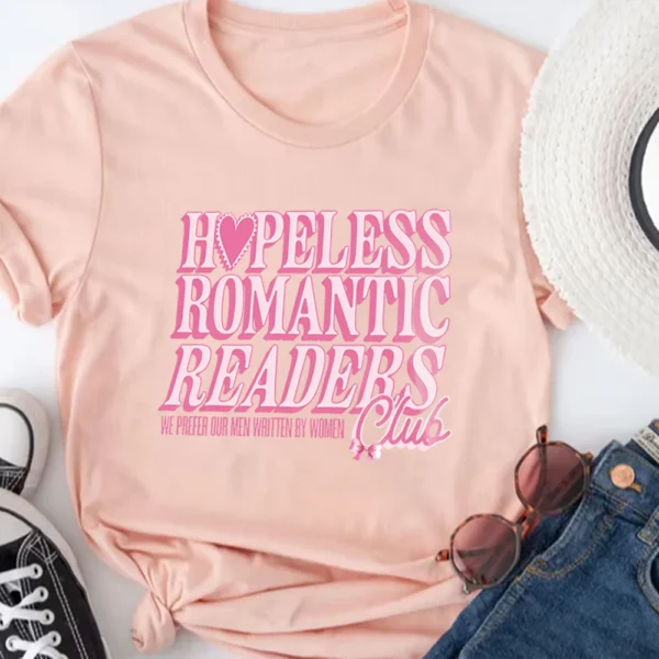 Pink Romance Book Tshirt - Image 3