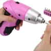 DEKO Pink 98 Piece Tool Set,General Household Hand Tool Kit with Plastic Toolbox Storage Case - Image 5