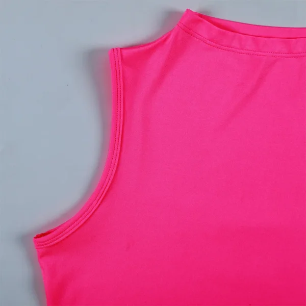 Solid Slim Mini Dress - Image 5