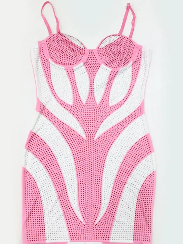 Glam Sleeveless Crystal Night Out Dress - Image 4