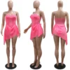 Mini Backless Mesh See Through Dress - Image 2